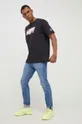 Levi's - Βαμβακερό μπλουζάκι μαύρο