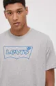szary Levi's T-shirt bawełniany