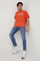 Levi's bombažna majica oranžna