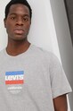 Bavlnené tričko Levi's sivá 16143.0497