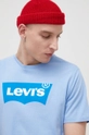 modrá Bavlnené tričko Levi's