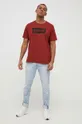Levi's - Βαμβακερό μπλουζάκι μπορντό