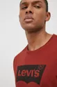 μπορντό Levi's - Βαμβακερό μπλουζάκι