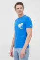 niebieski Guess t-shirt bawełniany