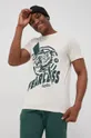 kremowy Superdry T-shirt bawełniany Męski