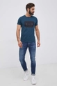 G-Star Raw T-shirt bawełniany D20722.336 turkusowy