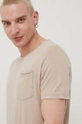 Produkt by Jack & Jones t-shirt bawełniany beżowy