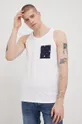 Βαμβακερό μπλουζάκι Produkt by Jack & Jones λευκό