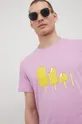fioletowy Produkt by Jack & Jones t-shirt bawełniany