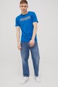 Pamučna majica Produkt by Jack & Jones 12205916.SnorkelBlu plava SS22