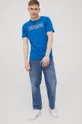Βαμβακερό μπλουζάκι Produkt by Jack & Jones μπλε