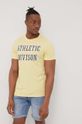 béžová Bavlněné tričko Produkt by Jack & Jones Pánský