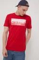 červená Bavlnené tričko Produkt by Jack & Jones Pánsky
