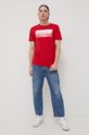 Bavlněné tričko Produkt by Jack & Jones červená