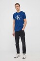 Bavlněné tričko Calvin Klein Jeans J30J320806.PPYY modrá SS22