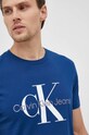 Bavlněné tričko Calvin Klein Jeans modrá J30J320806.PPYY