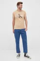 Calvin Klein Jeans t-shirt bawełniany J30J320806.PPYY beżowy