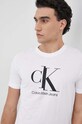 Bavlnené tričko Calvin Klein Jeans biela J30J319713.PPYY
