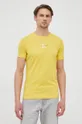 Βαμβακερό μπλουζάκι Calvin Klein Jeans κίτρινο