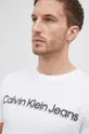 biały Calvin Klein Jeans T-shirt bawełniany J30J319714.PPYY
