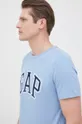 modrá Bavlnené tričko GAP