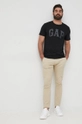 GAP t-shirt bawełniany czarny