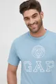 modrá Bavlnené tričko GAP