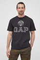 GAP t-shirt bawełniany czarny