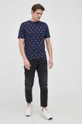 Scotch & Soda T-shirt bawełniany granatowy