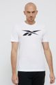 biały Reebok T-shirt bawełniany HD3997