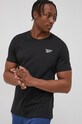 Reebok t-shirt bawełniany IDENTITY czarny HG4441