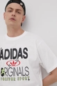 biela adidas Originals - Bavlnené tričko HC2123