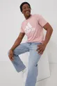 Бавовняна футболка adidas HE1851 рожевий