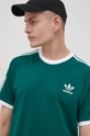 зелёный adidas Originals - Хлопковая футболка