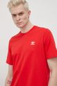 czerwony adidas Originals T-shirt bawełniany HG3906
