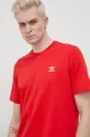 červená Bavlnené tričko adidas Originals HG3906