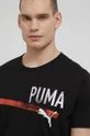 μαύρο Μπλουζάκι προπόνησης Puma Perormance Graphic Branded