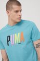 tyrkysová Bavlněné tričko Puma 533623