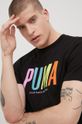 černá Bavlněné tričko Puma 533623 Pánský