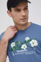 fioletowy Reebok t-shirt bawełniany HB7246