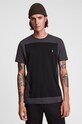 AllSaints T-shirt bawełniany LOBKE SS CREW nadruk czarny MD098V