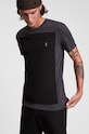 AllSaints T-shirt bawełniany LOBKE SS CREW MD098V czarny SS25