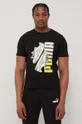 Puma t-shirt bawełniany 84856701 czarny