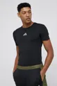 czarny adidas Performance T-shirt treningowy TF SS TOP GU4906