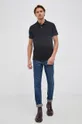 Βαμβακερό μπλουζάκι πόλο Pepe Jeans VINCENT N μαύρο