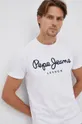 biały Pepe Jeans T-shirt Original Stretch