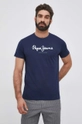 tmavomodrá Bavlnené tričko Pepe Jeans Eggo