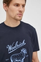 σκούρο μπλε Βαμβακερό μπλουζάκι Woolrich