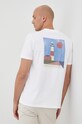 Woolrich t-shirt bawełniany CFWOTE0065MRUT2926 biały SS22