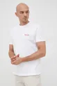 λευκό Βαμβακερό μπλουζάκι Woolrich Ανδρικά